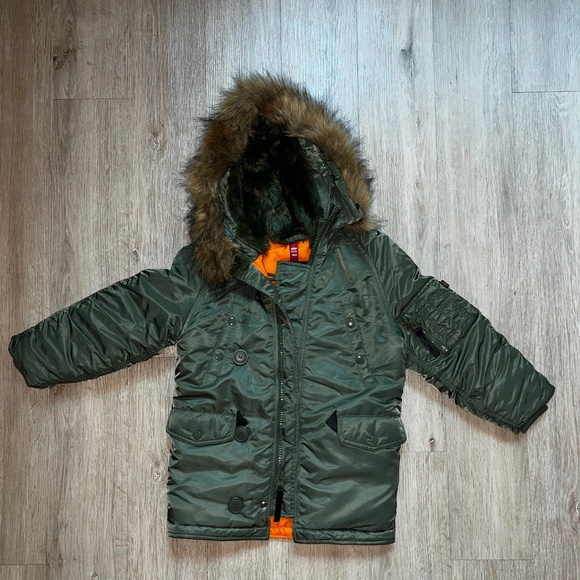 ALPHA INDUSTRIES N-3B PARKA YOUTH - SIZE 6/7 - Picture 1 of 8